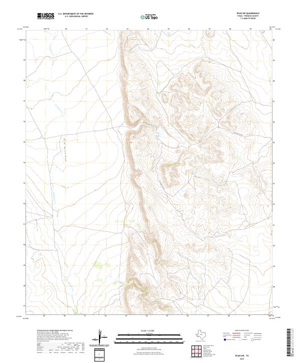 Ryan SW, TX — USGS 7.5-minute topo (2022)