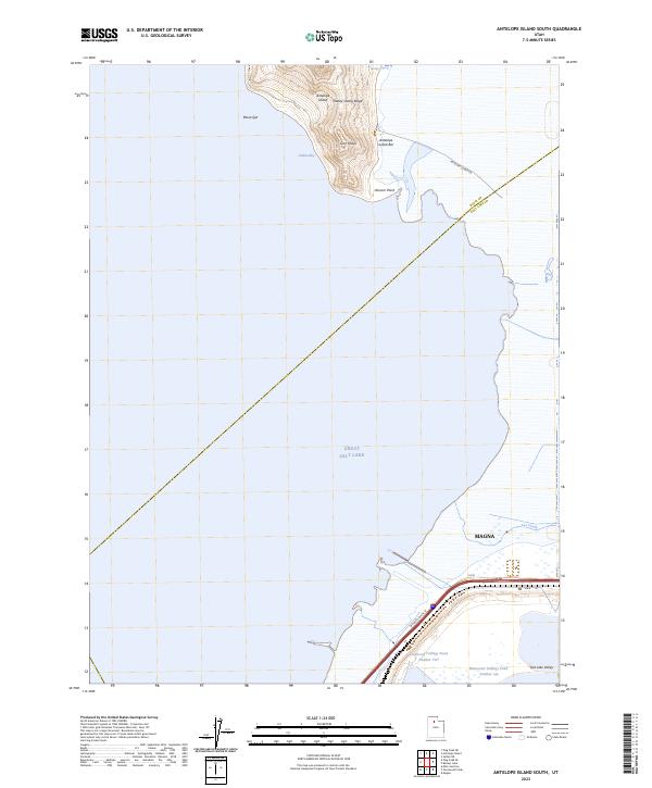 Antelope Island South, UT — USGS 7.5-minute topo (2023)