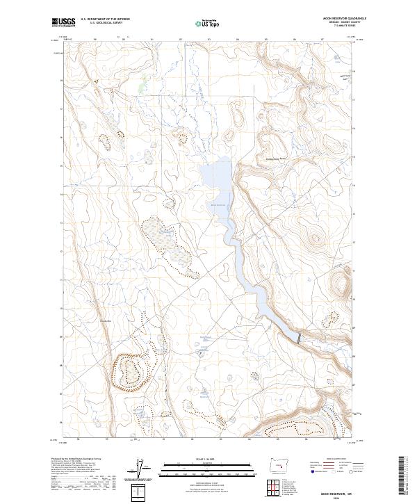 Moon Reservoir, OR — USGS 7.5-minute topo (2024)