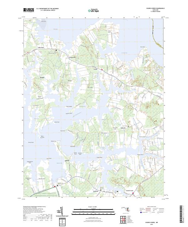 Church Creek, MD — USGS 7.5-minute topo (2023)