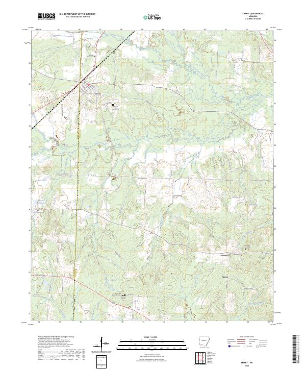 Emmet, AR — USGS 7.5-minute topo (2024)