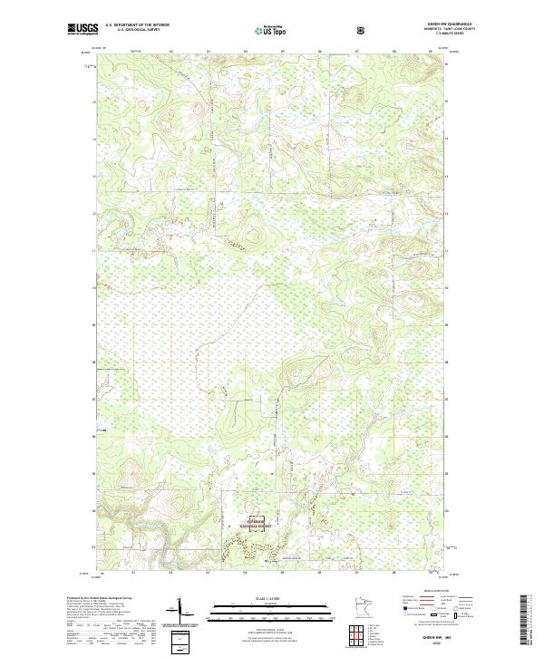 Gheen NW, MN — USGS 7.5-minute topo (2022)