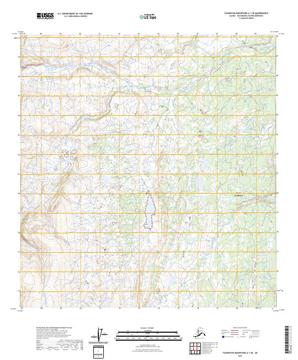 Talkeetna Mountains A-1 SE, AK — USGS 7.5-minute topo (2023)