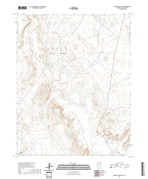 Mexican Water SW, AZ — USGS 7.5-minute topo (2021)