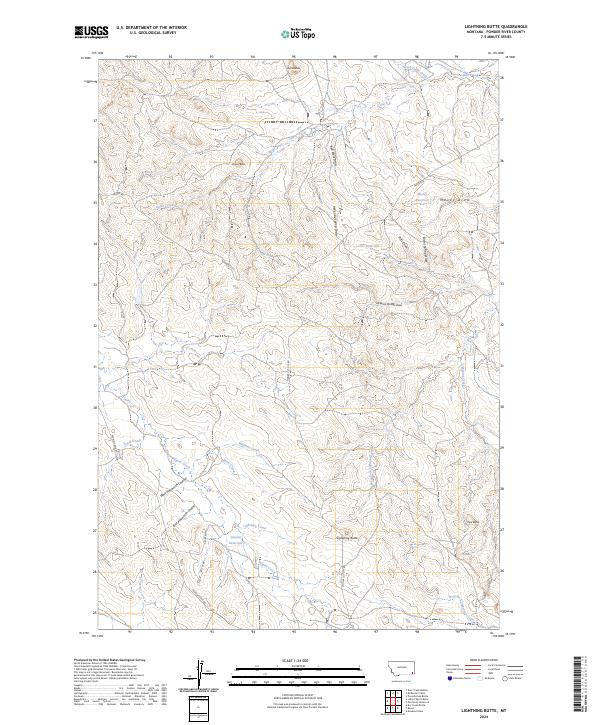 Lightning Butte, MT — USGS 7.5-minute topo (2024)