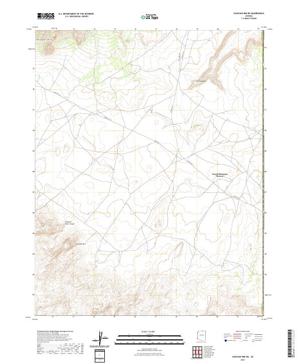 Chaiyahi Rim NE, AZ — USGS 7.5-minute topo (2021)