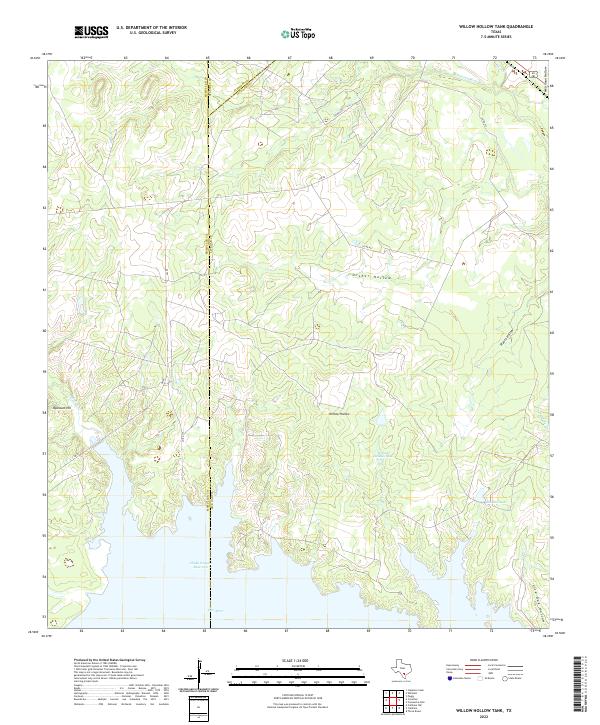 Willow Hollow Tank, TX — USGS 7.5-minute topo (2022)