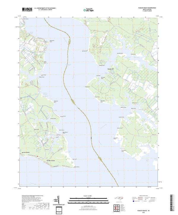 Pamlico Beach, NC — USGS 7.5-minute topo (2022)