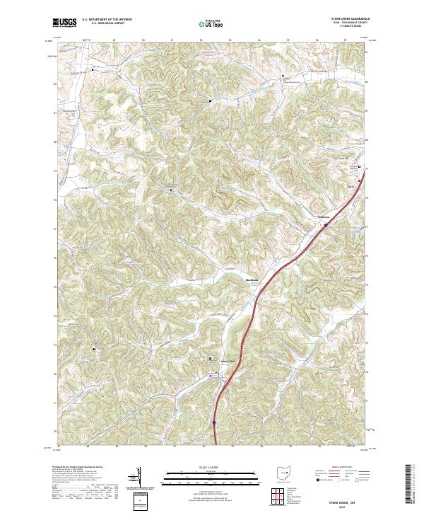 Stone Creek, OH — USGS 7.5-minute topo (2023)