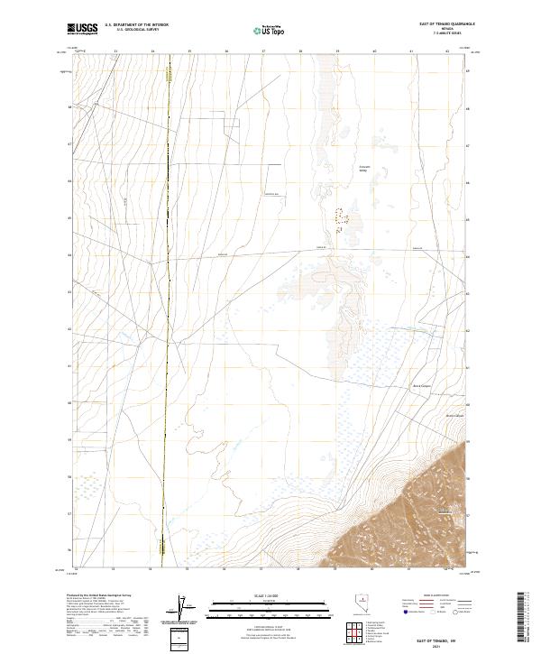 East of Tenabo, NV — USGS 7.5-minute topo (2021)