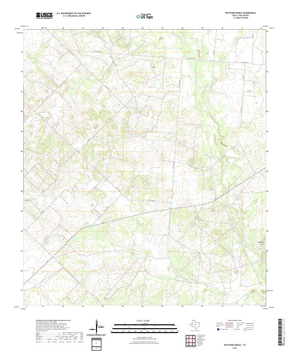 Keystone Ranch, TX — USGS 7.5-minute topo (2022)