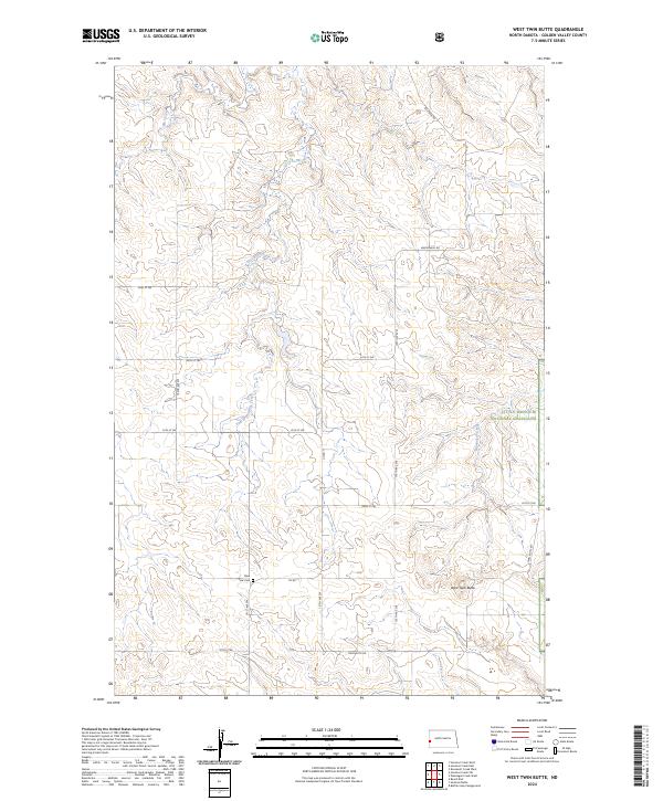 West Twin Butte, ND — USGS 7.5-minute topo (2024)