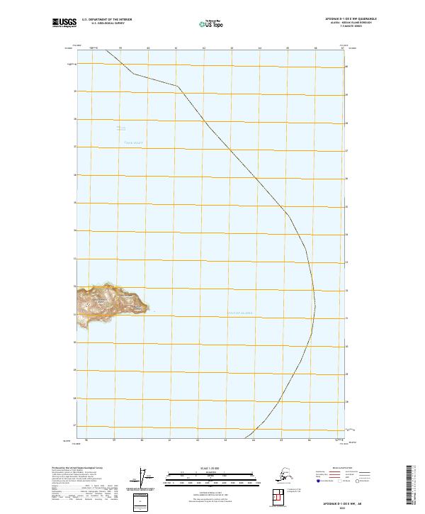 Afognak D-1 OE E NW, AK — USGS 7.5-minute topo (2021)