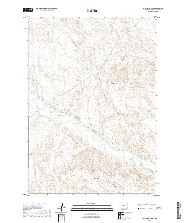 Schuster Flats SE, WY — USGS 7.5-minute topo (2021)