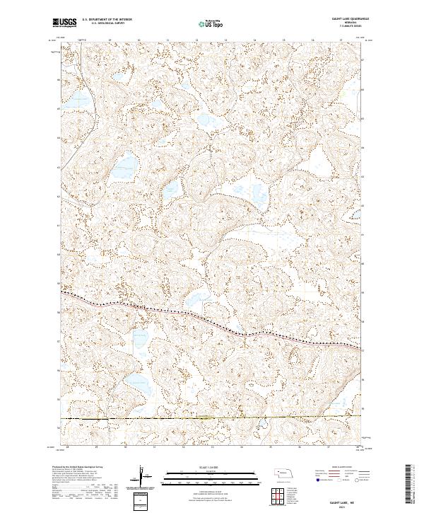 Gaunt Lake, NE — USGS 7.5-minute topo (2021)