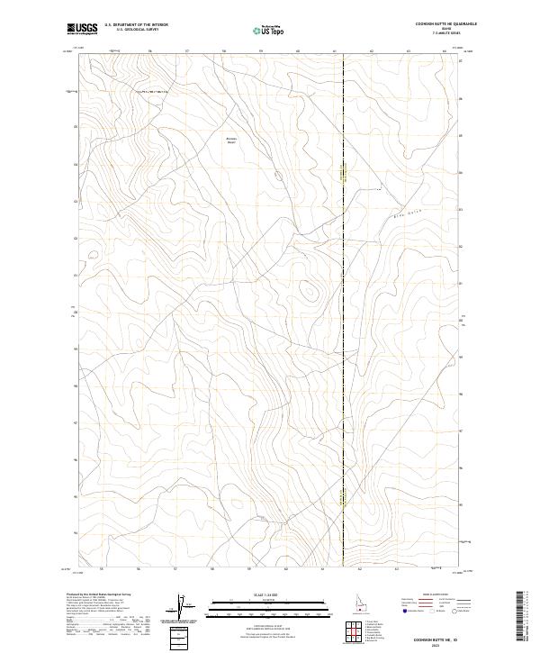 Coonskin Butte NE, ID — USGS 7.5-minute topo (2023)