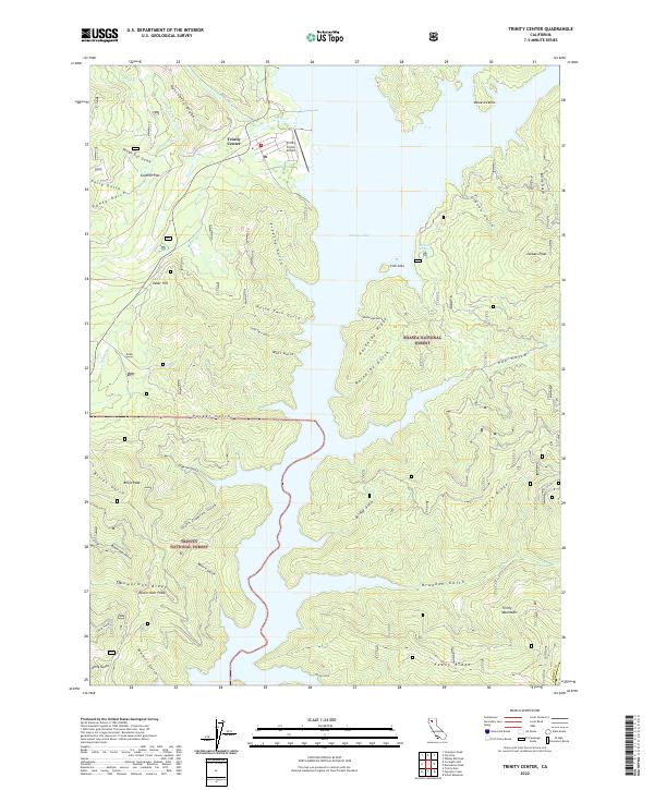 Trinity Center, CA — USGS 7.5-minute topo (2022)