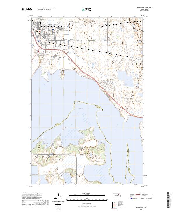 Devils Lake, ND — USGS 7.5-minute topo (2024)