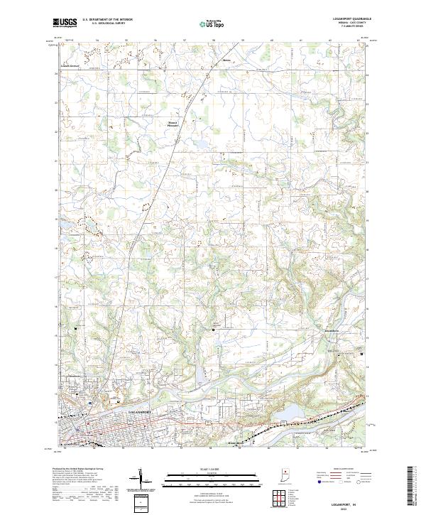 Logansport, IN — USGS 7.5-minute topo (2022)