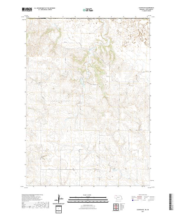 Clinton NE, NE-SD — USGS 7.5-minute topo (2021)