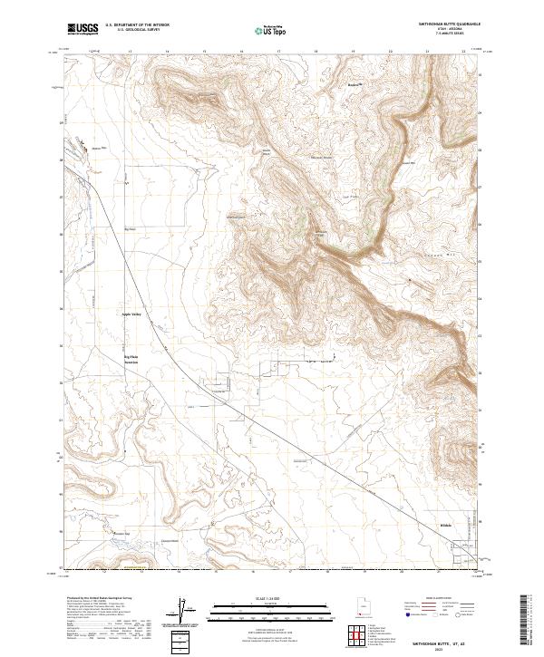 Smithsonian Butte, UT-AZ — USGS 7.5-minute topo (2023)
