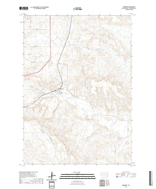Fairburn, SD — USGS 7.5-minute topo (2021)