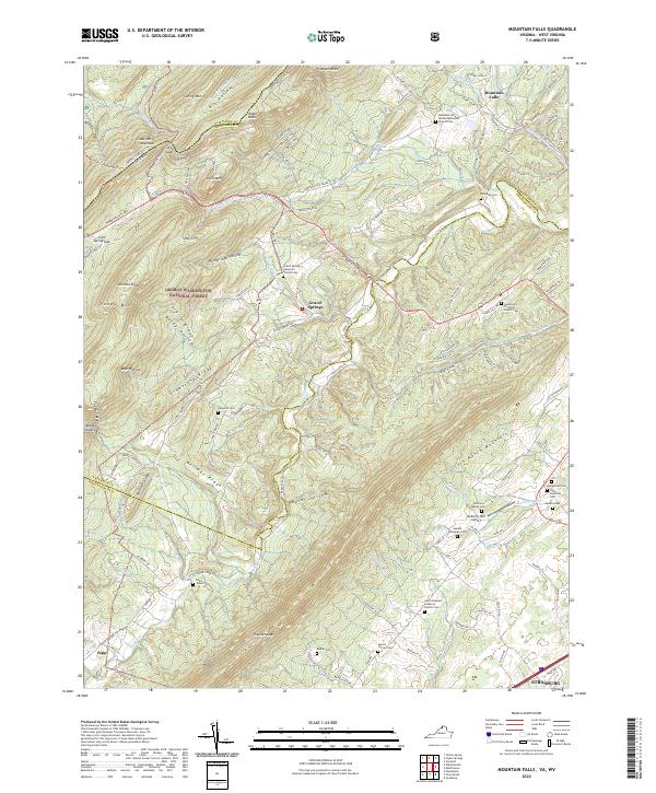 Mountain Falls, VA-WV — USGS 7.5-minute topo (2022)