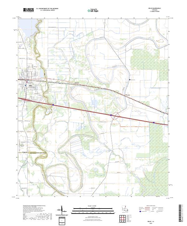 Delhi, LA — USGS 7.5-minute topo (2024)