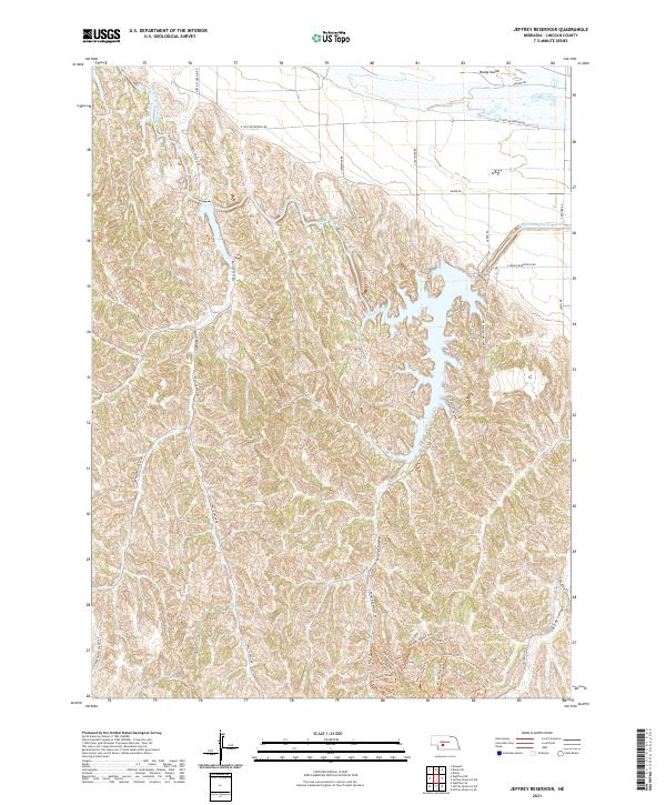 Jeffrey Reservoir, NE — USGS 7.5-minute topo (2021)