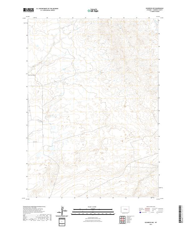 Glenrock NW, WY — USGS 7.5-minute topo (2021)
