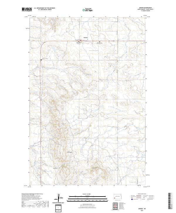 Amidon, ND — USGS 7.5-minute topo (2024)