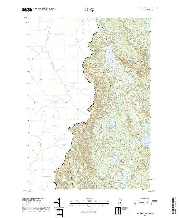 Northwest Pond, ME-QC — USGS 7.5-minute topo (2024)