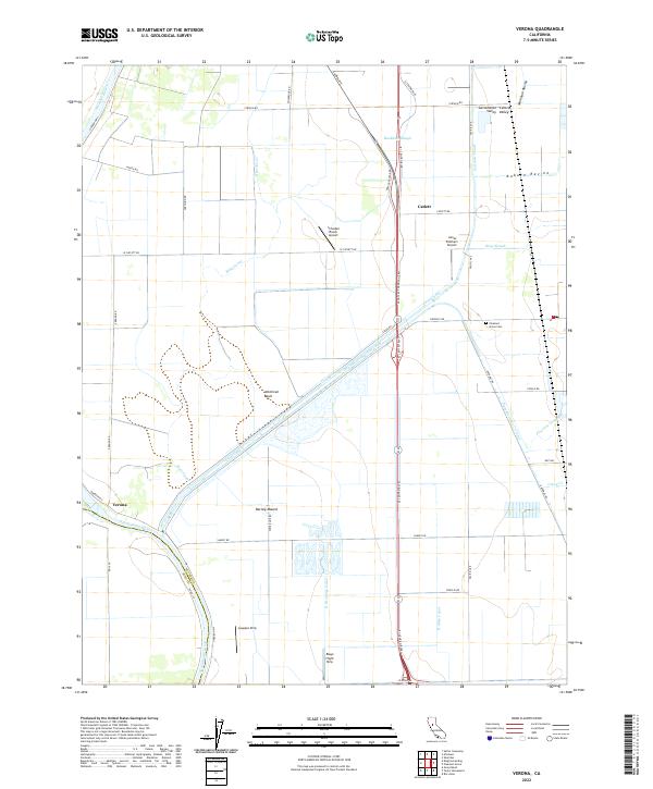 Verona, CA — USGS 7.5-minute topo (2022)
