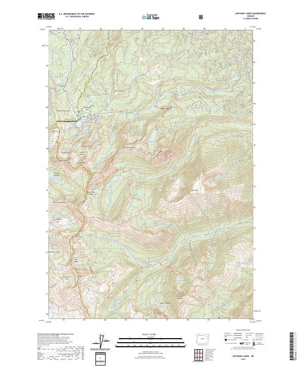 Anthony Lakes, OR — USGS 7.5-minute topo (2023)