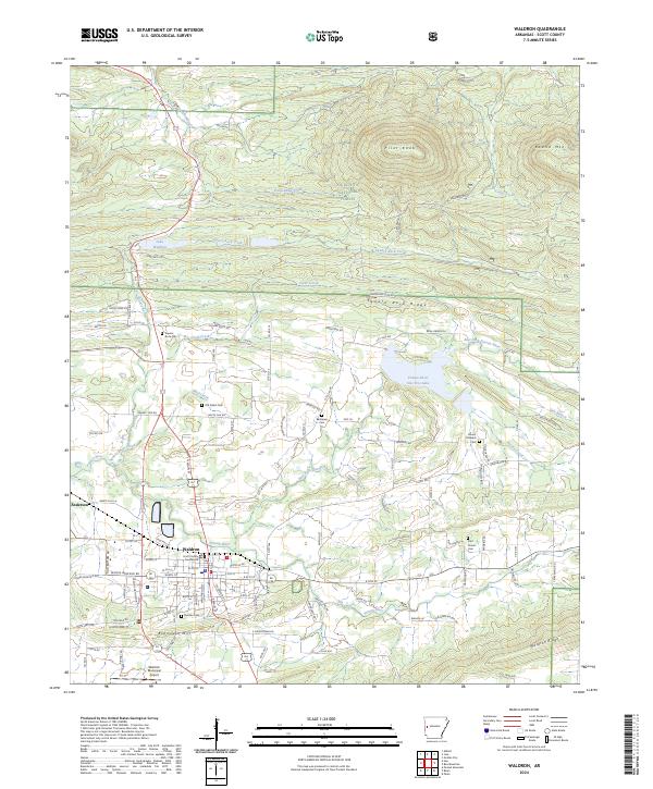 Waldron, AR — USGS 7.5-minute topo (2024)