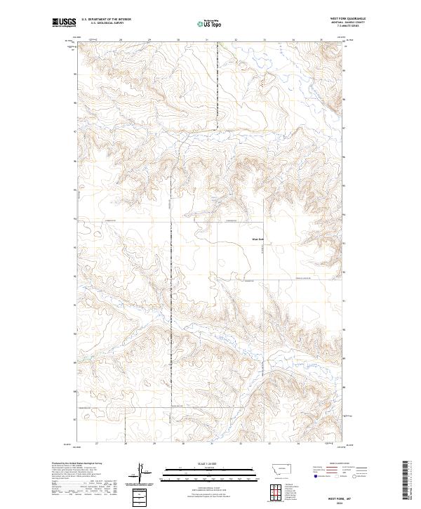 West Fork, MT — USGS 7.5-minute topo (2024)