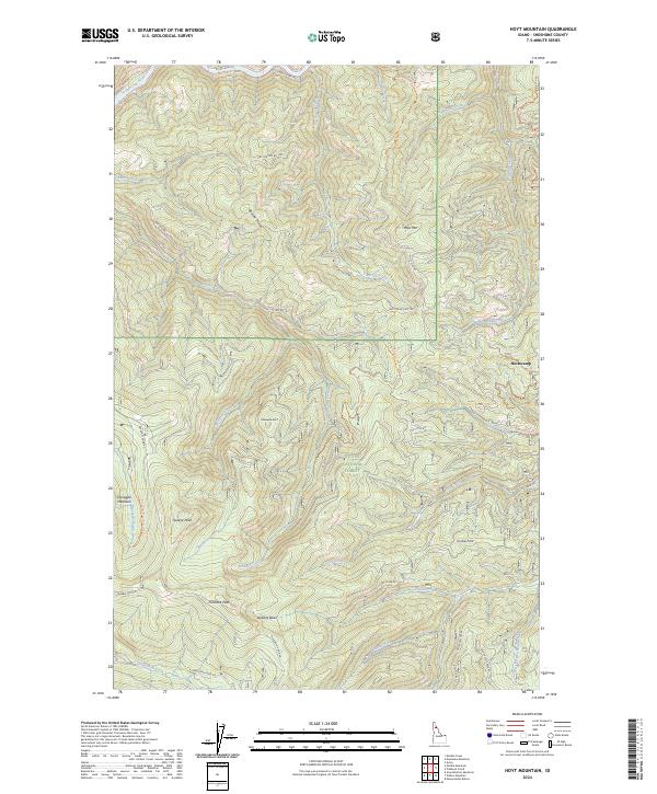 Hoyt Mountain, ID — USGS 7.5-minute topo (2024)
