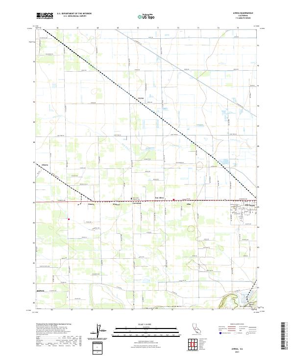 Avena, CA — USGS 7.5-minute topo (2021)