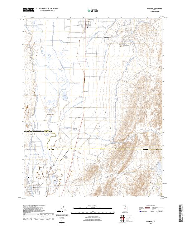 Redmond, UT — USGS 7.5-minute topo (2023)