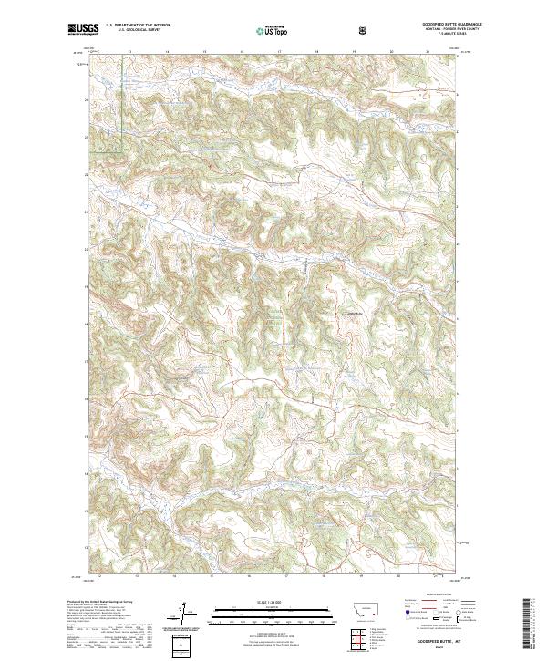 Goodspeed Butte, MT — USGS 7.5-minute topo (2024)