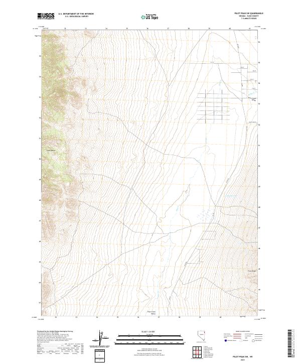 Pilot Peak SW, NV — USGS 7.5-minute topo (2021)