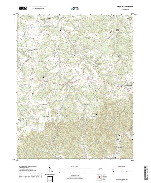 Turners Station, TN — USGS 7.5-minute topo (2022)