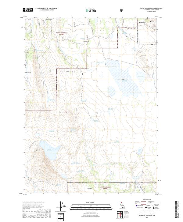 Silva Flat Reservoir, CA — USGS 7.5-minute topo (2021)