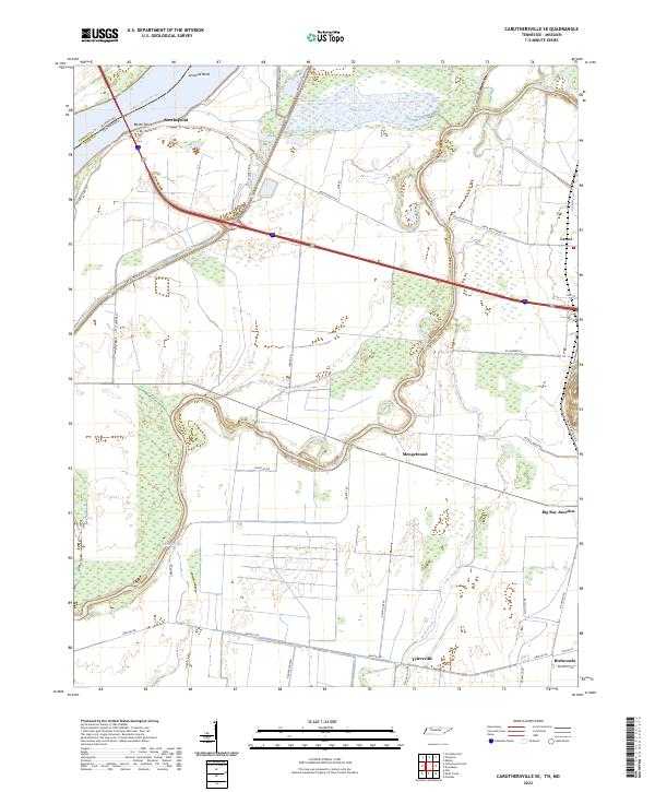 Caruthersville SE, TN-MO — USGS 7.5-minute topo (2022)