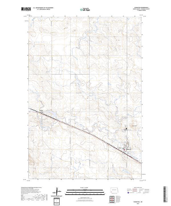 Scranton, ND — USGS 7.5-minute topo (2024)