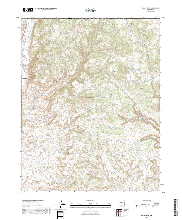 Mount Nebo, NM — USGS 7.5-minute topo (2023)