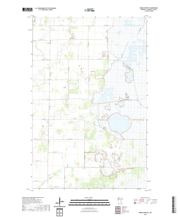 Middle River SE, MN — USGS 7.5-minute topo (2022)