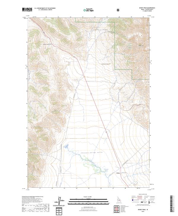 Dickey Peak, ID — USGS 7.5-minute topo (2024)