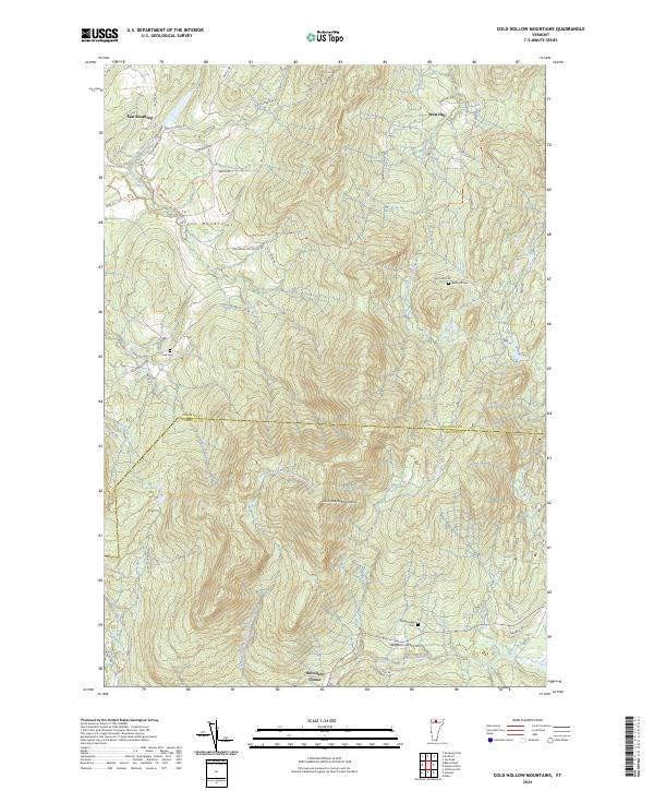 Cold Hollow Mountains, VT — USGS 7.5-minute topo (2024)