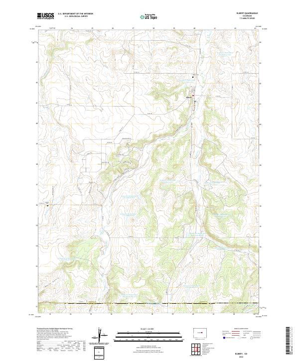 Elbert, CO — USGS 7.5-minute topo (2022)